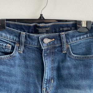 Banana Republic high rise straight jeans